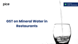 GST on Mineral Water in Restaurants